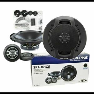 Alpine SPJ-161CS 250W Peak (50W RMS) 6" 2-Way Component Car Speakers I BRAND NEW